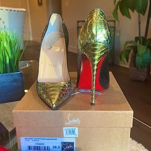 Christian Louboutin So Kate 120 Python Aquarium Pumps Size 6.5. Retails $1,495